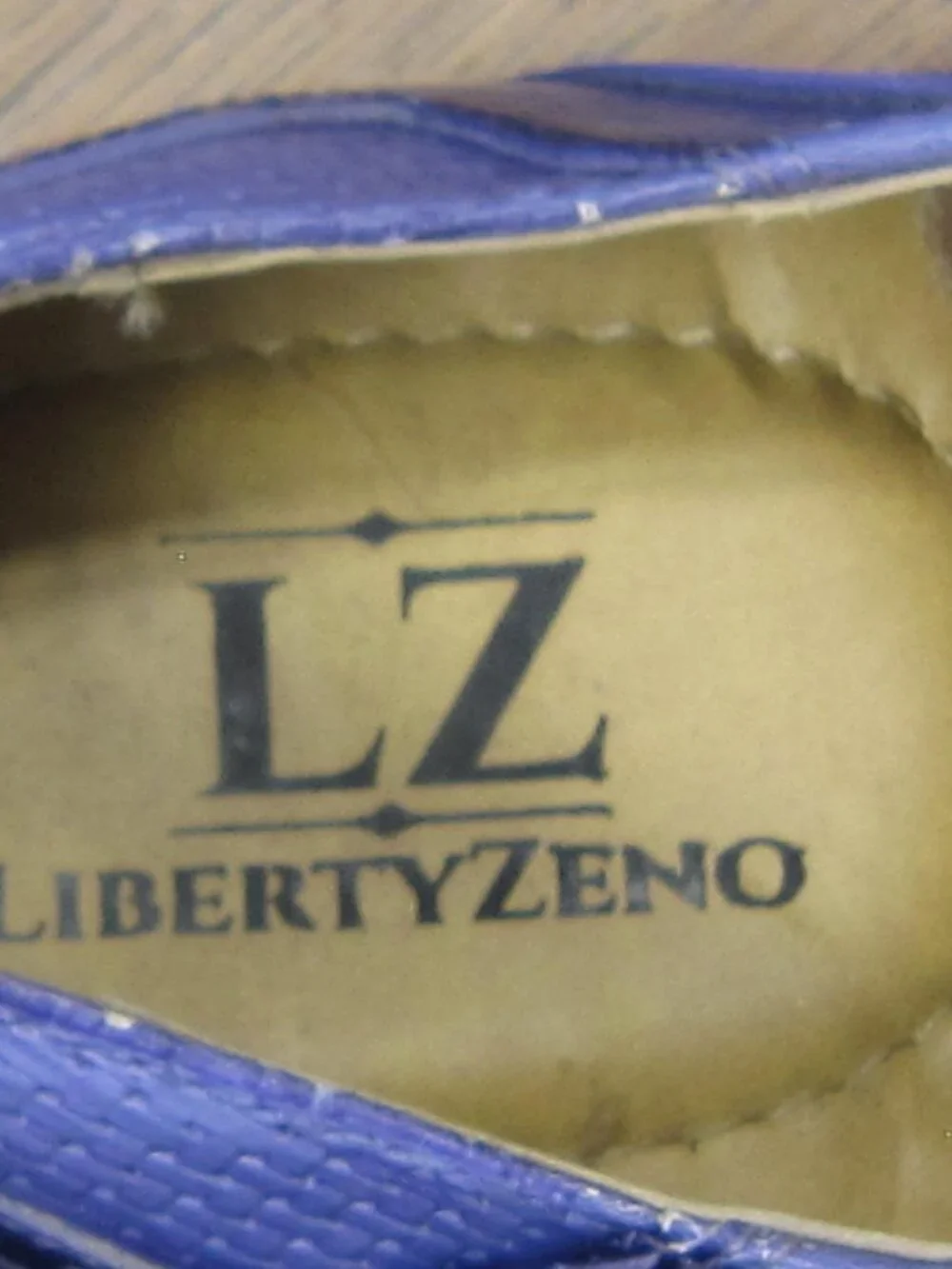 Liberty Zeno Men's Shoes Kazma Leather Purple Lace-up Oxford Dress Shoe Size 8.5